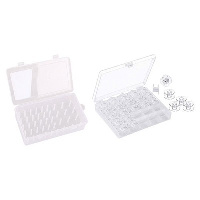 2x Fadenbox Spulen Spulen Koffer Nähgarnhalter