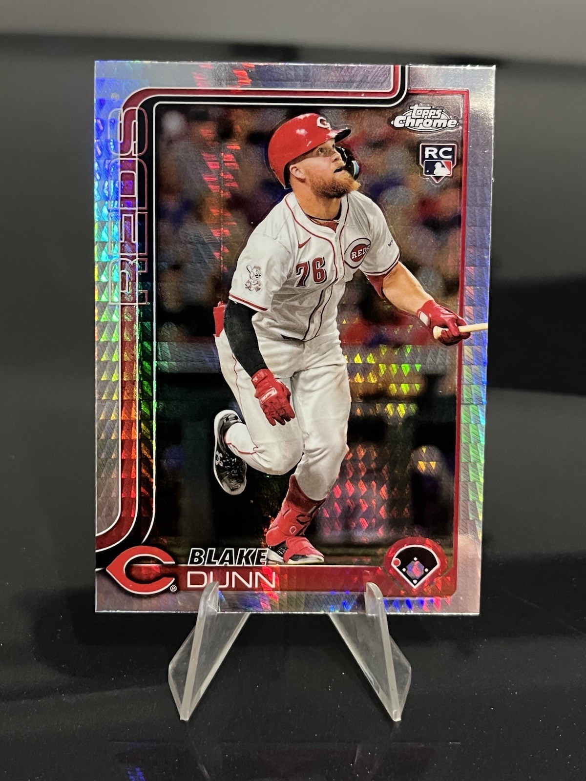 2025 Topps Chrome Prism REFRACTOR Blake Dunn ROOKIE #161 - Cincinnati Reds