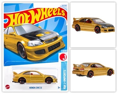 Hot Wheels Honda Civic Si Gold 2024 HW J-Imports 2/10 #45 Red Interior NICE! JDM