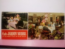 oversize Miami Beach Florida cafe jardin suisse ristorante Roney Plaza anni 60