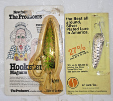 NEW Old STOCK Lot of 2 Fishing LURE The PRODUCERS Hookster MAGNUM Silver PLATED