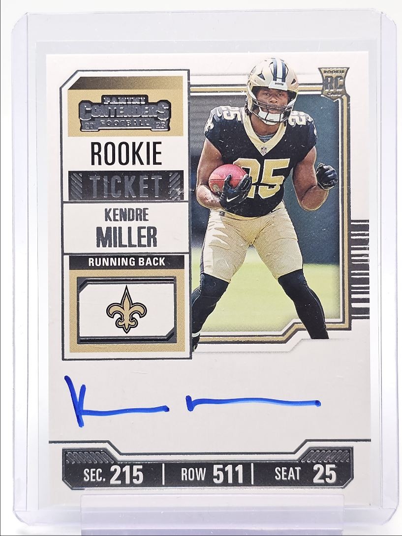 KENDRE MILLER 2023 CONTENDERS ROOKIE TICKET AUTOGRAPH #122 RC AUTO Q6116