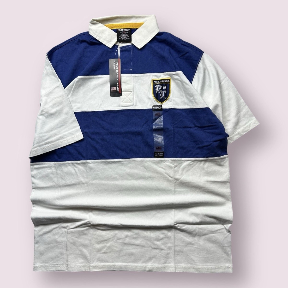 Vintage NWT Men's Polo Ralph Lauren University Polo Shirt 90s