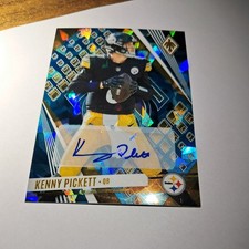 2023 Panini Phoenix Football #15 Kenny Pickett Auto blue ice 13/15 Steelers 