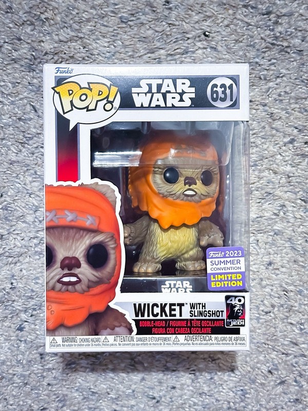 Funko POP! WICKET with Slingshot Star Wars RotJ #631 - Limited Edition 2023 NIB!