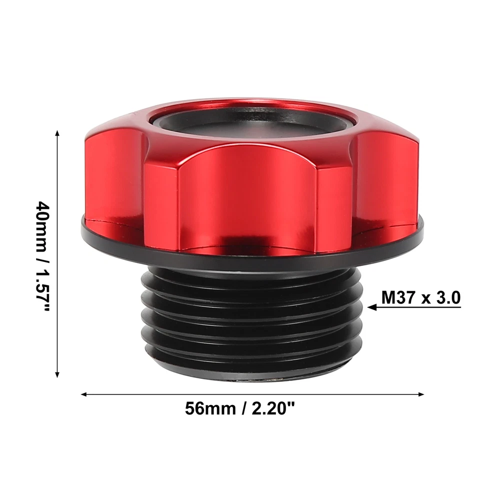 Tampa de enchimento de óleo de motor a gasolina vermelha plugue única personalizada para Toyota Reiz Camry - Imagem 4 de 4