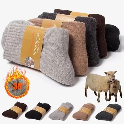 Dicke Winter Socken Männer Frauen Merino Wolle Thermosocken Hoch