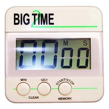 Ashley Big Time Digital Timer - Desktop - For Sports - White (ash-102100)