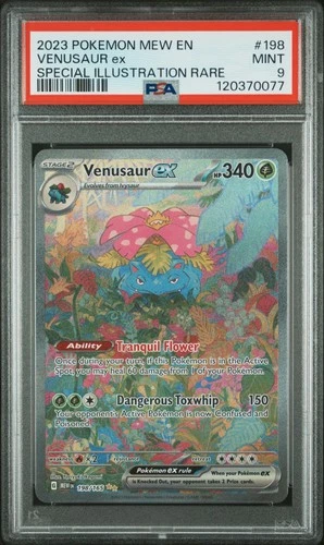 2023 POKEMON MEW EN-151 SPECIAL ILLUSTRATION RARE #198 VENUSAUR EX PSA 9