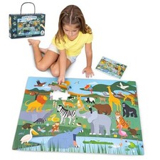 Giant Floor Puzzles for Kids of Animals with 48 Large Pieces. Safari Jungle