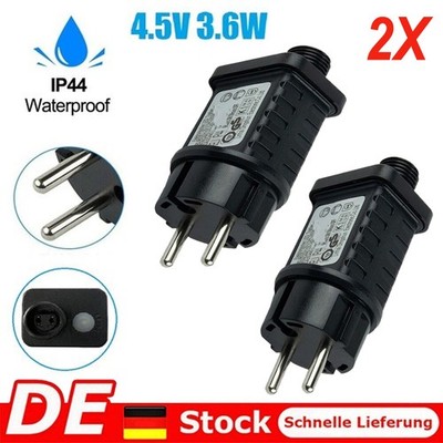 2Stk 3.6W 4.5V Transformer String Lights  IP44 LED Netzteil Netzteil Beleuchtung