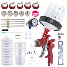 Hvlp Gravity Feed Spray Gun Kit With 5 Nozzles 1.41.72.02.53.0mm 10 Dispo Hvlp Gravity Feed Spray Gun Kit With 5 Nozzles 1.41.72.02.53.0mm 10 Dispo