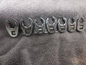 Snap-on Crowfoot Wrench Set Chrome Steel SAE 3/8–3/4 in 7pc Non-Ratcheting