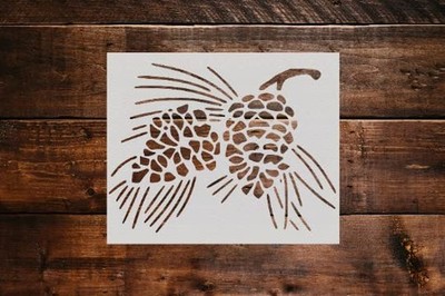 Pinecone Stencil for DIY Crafts & Wall Art - Reusable Nature Decor by StencilAir