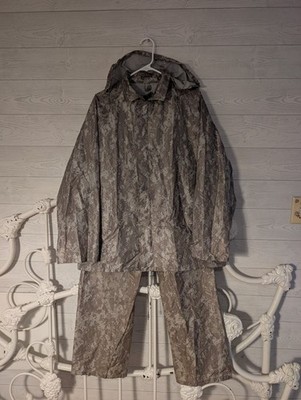 MIL TEC Camo Wet Suit Mens S Hooded Full Zip Waterproof Hunting Fishing 