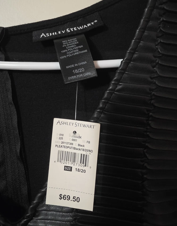 Кожаный комбинезон большого размера с рукавами Ashley Stewart - Изображение 2 из 2