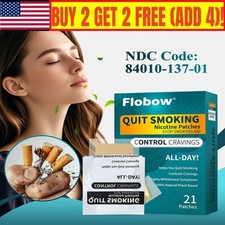 Quit Smoking Nicotine Patches, 21 Patches, 21mg Step 1 Stop Smoking Aids Patches
