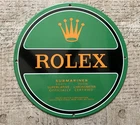 VINTAGE ROLEX SUBMARINER 12" GASOLINE GAS PUMP STATION MOTOR OIL PORCELAIN SIGN