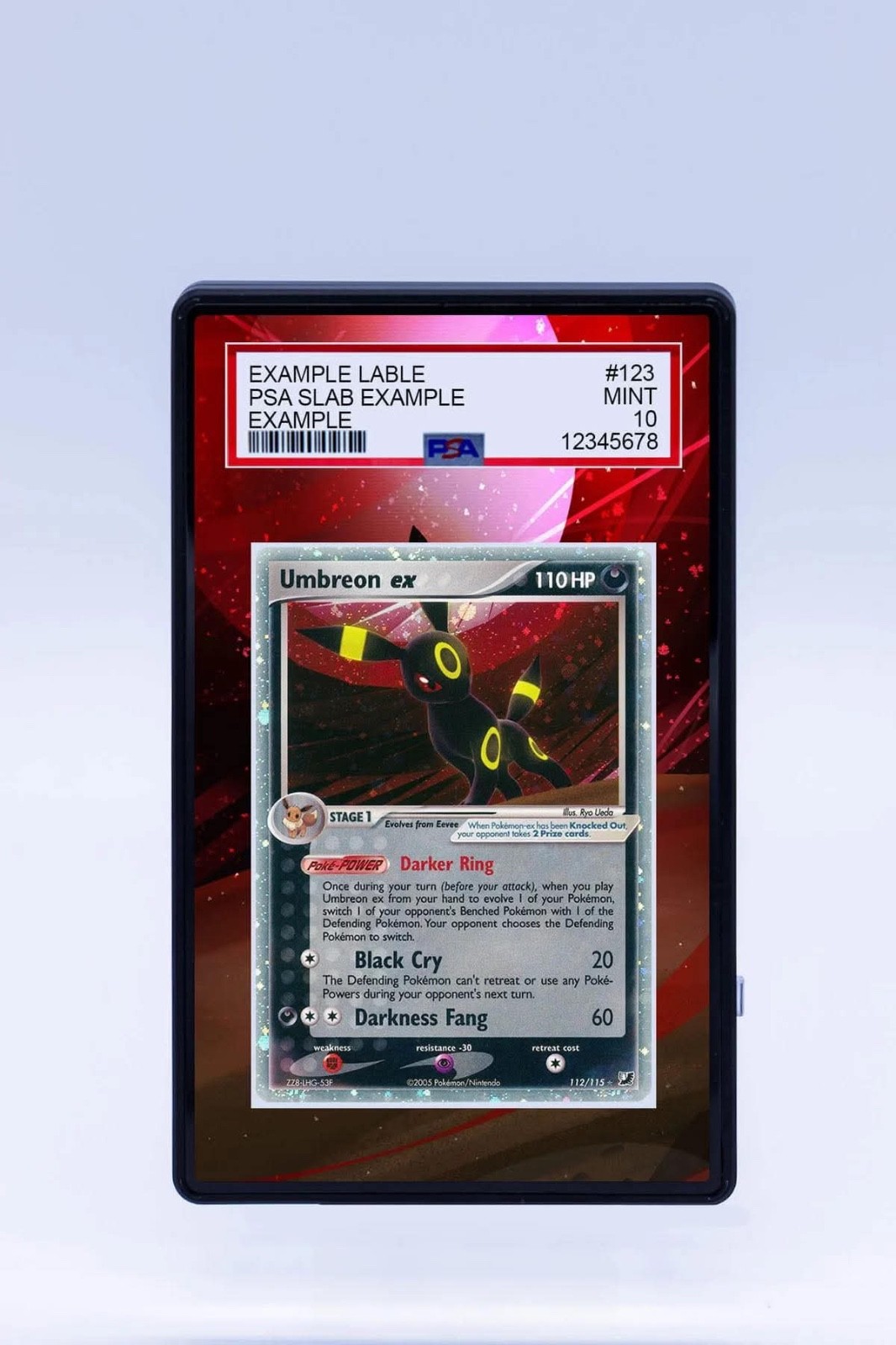 Umbreon ex 112/115 Unseen Forces Pokemon Extended Artwork For PSA CGC BGS or TAG