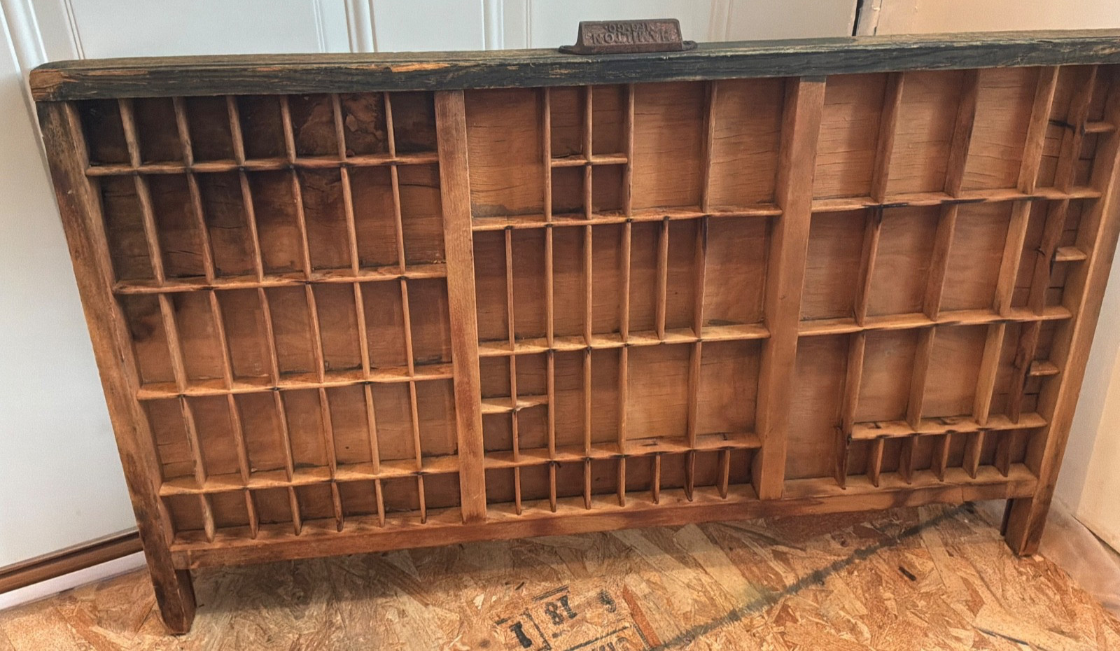 Vtg Hamilton Manufacturing Wooden Printer Drawer Letterpress Box Farmhouse