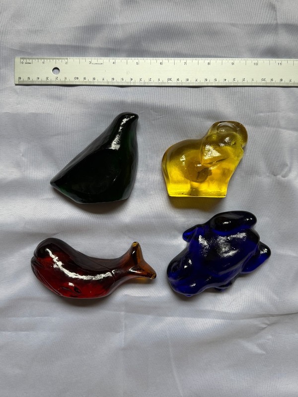Blenko Multicolor Glass Animals Lot