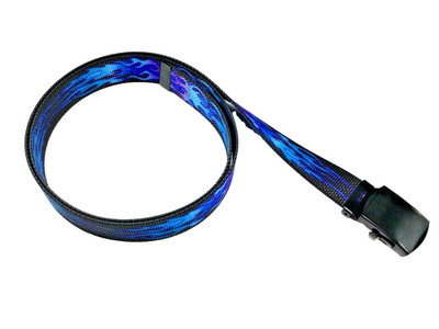 Men's Blue Flame, Nylon Fabric Web Belt, 1.25'' x 48'', Made in the USA