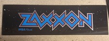 Original Vintage 1982 Sega/Gremlin ZAXXON Plexiglass Arcade Game Sign Marquee