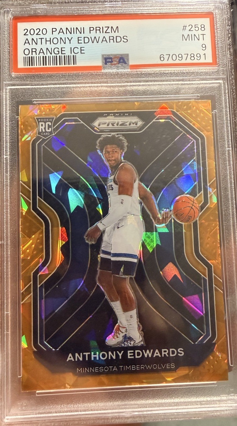 2020-21 Panini Prizm - Anthony Edwards #258 Orange Ice Prizm (RC)