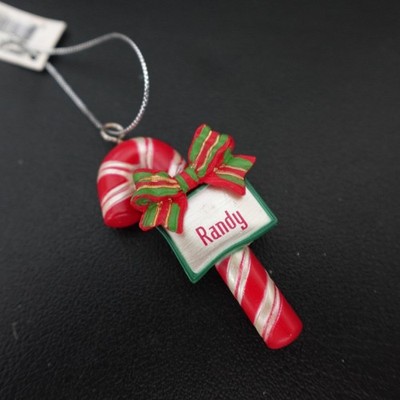 Randy Personalized Christmas Ornament Candy Cane Name Kidcore Retro Y2K Gift