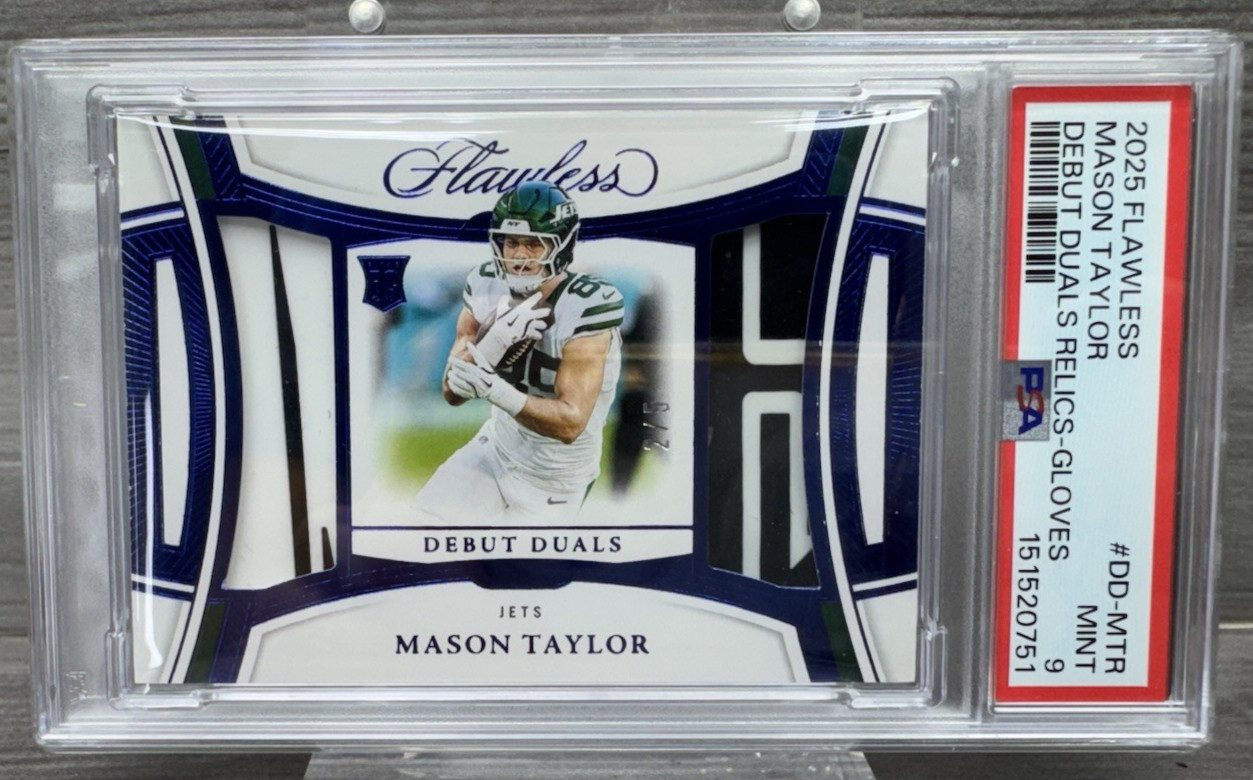 Mason Taylor Panini Flawless Debut Duals Relics #DDMTR Gloves