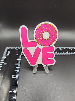 LOVE Doughnut Pink Sprinkles Simpsons Sticker