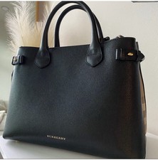 Burberry Banner Black Leather Canvas House Ch...