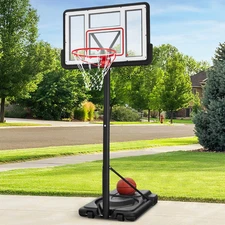 Adjustable Regulation-Size Basketball Hoop Portable Sport System Fillable Base