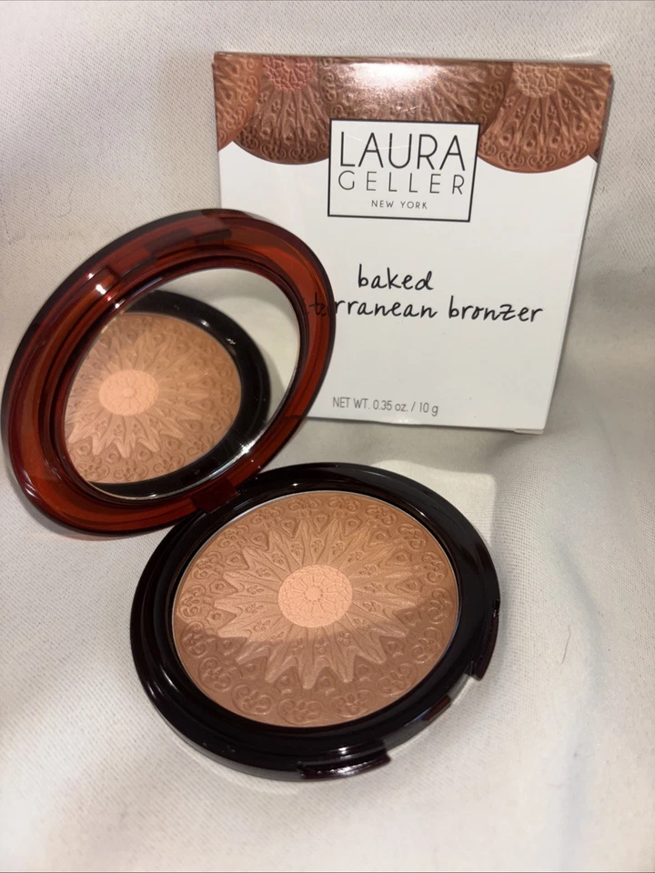 LAURA GELLER Baked Mediterranean BRONZER 0.35 oz MOROCCON BRONZE NEW IN BOX - Image 2 of 4