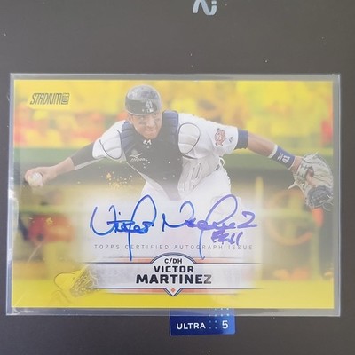 Topps 2025 Stadium Club Yellow Victor Martinez Autograph SMA-VM 