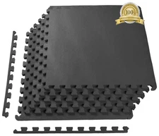 24 sq ft black interlocking eva foam exercise mat tiles for home gym