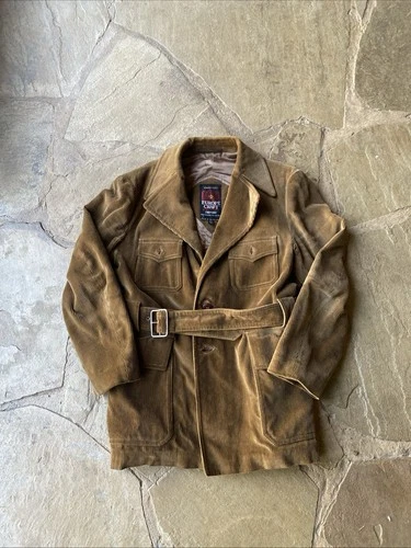 Vintage NORFOLK Corduroy BELTED jacket 42 Brown SPORTSCOAT blazer SHERLOCK - product listing photo