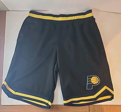 UNK Indiana Pacers Men's Size Medium M NBA Shorts Basketball Sewn Logo Black 