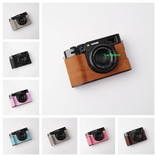 Kontice Handmade Half Case for Fujifilm X100VI Camera Leather Grip Insert Cover