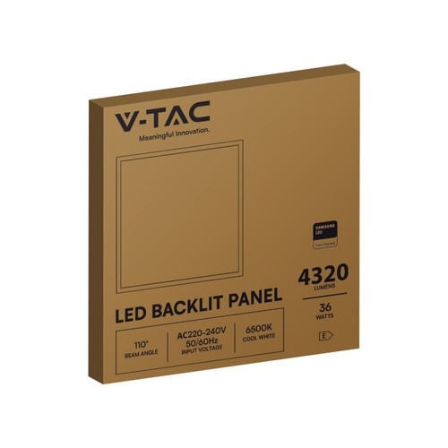V-TAC Pannello LED Chip Samsung 36W 120LM/W da Incasso, Driver Integrato 6500K - Foto 3 di 10