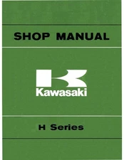 Kawasaki H-Series H1 H2 KH500 Triple Workshop Manual 1972 1973 1974 Book Bound