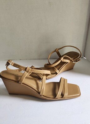 Caslon Tan Wedges Sz Sandals New See Pics, Leather!