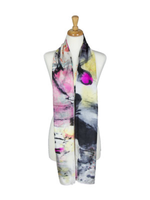 AamiraA Designer Mulberry Chiffon Silk Stole Women Oblong Scarf Free Shipping 