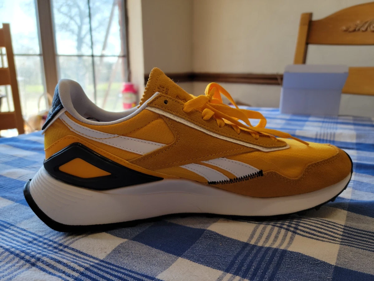 Reebok Leather CL Legacy Running Shoe Yellow Size 8.5 | eBay