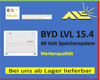   BYD LVL 15.4 Battery-Box Premium Speichersystem     Rechnung mit 0% MwSt  