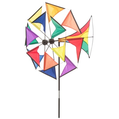 Windspiel HQ Windmill Illusion Rainbow Gartendeko Windrad gegenläufig Windfahne
