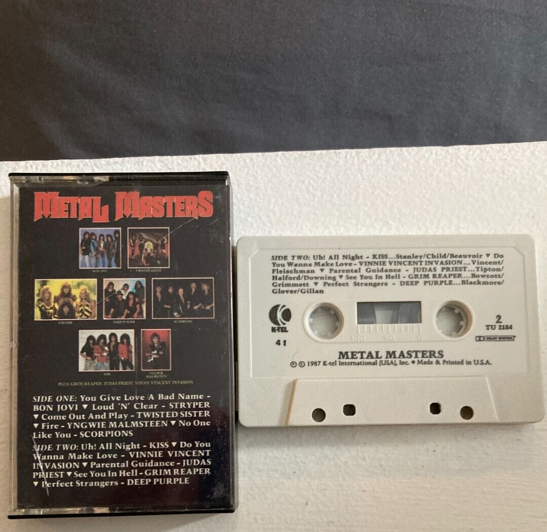 Metal Masters Cassette Tape Scorpions Kiss Judas Priest Grim Reaper Hard Rock