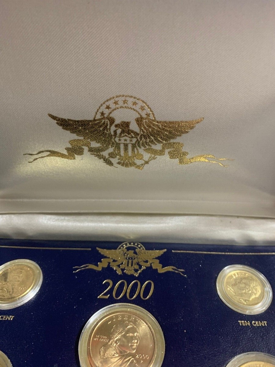 2000 P 24K Gold Plated Uncirculated Mint Set - 5 Coins Sacagawea