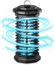 Bug Zapper Outdoor 4000V Powerful Electric Mosquito Zapper, 15W Fly Trap Outdoor