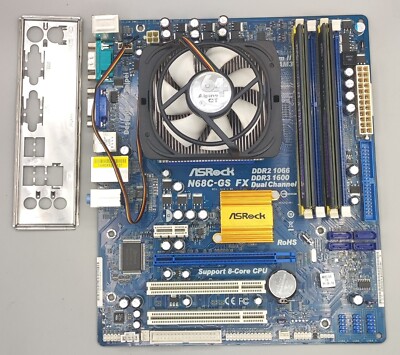 Mainboard ASRock N68C-GS FX + AMD Athlon II X2 240 + 4GB DDR2 RAM